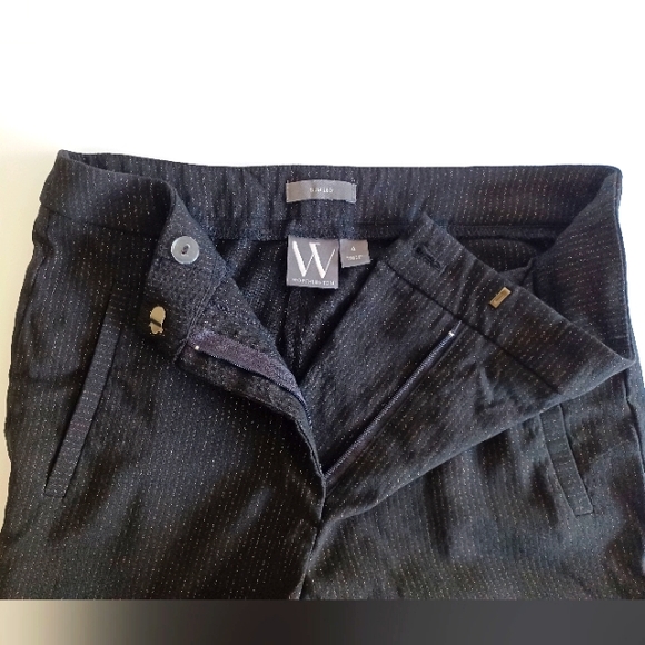 Worthington Pants - Worthington Slim Leg Black w/ Gold striped threading - size 4